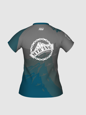 Podiumwear Women's Silver Short Sleeve MTB Jersey - NEW FABRIC 2025!