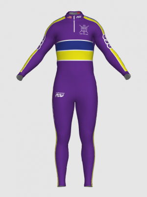 Podiumwear Unisex Silver Two-Piece Race Suit