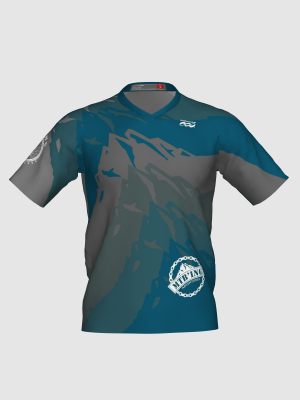 Podiumwear Men's Silver Short Sleeve MTB Jersey - New Fabric 2025!