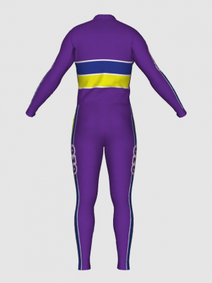 Podiumwear Unisex Silver Two-Piece Race Suit