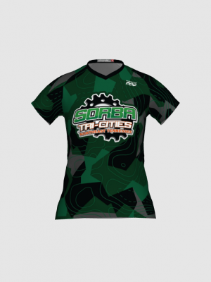 Podiumwear Women's Silver Short Sleeve MTB Jersey - NEW FABRIC 2025!