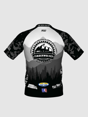 Podiumwear Men's Silver Short Sleeve MTB Jersey - New Fabric 2025!