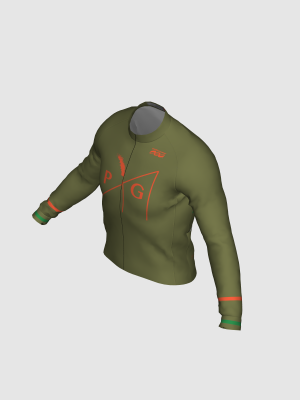 Podiumwear Men's Gold Merino Wool Long Sleeve Jersey