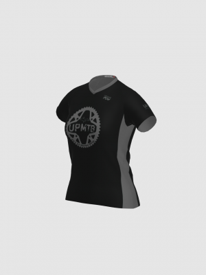 Podiumwear Women's Silver Short Sleeve MTB Jersey - NEW FABRIC 2025!