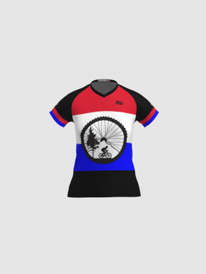 Podiumwear Women's Silver Short Sleeve MTB Jersey - NEW FABRIC 2025!