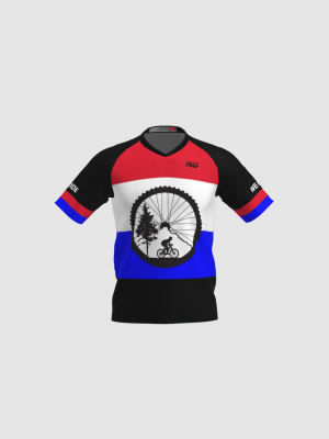 Podiumwear Men's Silver Short Sleeve MTB Jersey - New Fabric 2025!