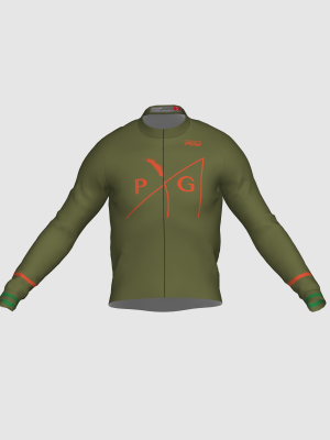 Podiumwear Men's Gold Merino Wool Long Sleeve Jersey