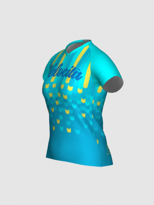 Podiumwear Women's Silver Short Sleeve MTB Jersey - NEW FABRIC 2025!