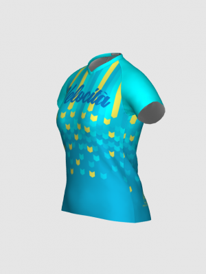 Podiumwear Women's Silver Short Sleeve MTB Jersey