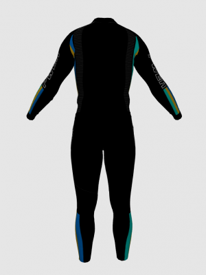 Podiumwear Unisex Gold Two-Piece Race Suit