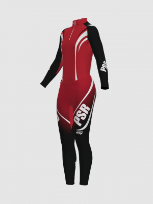 Podiumwear Women's Silver Two-Piece Race Suit