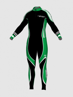 Podiumwear Unisex Silver Two-Piece Race Suit