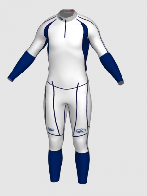 Podiumwear Unisex Gold Two-Piece Race Suit