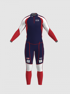 Podiumwear Unisex Gold Two-Piece Race Suit