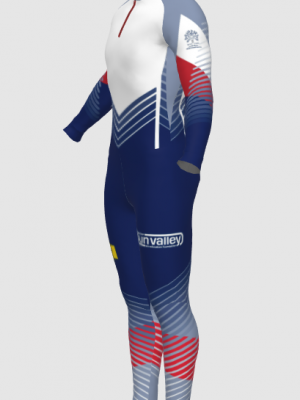 Podiumwear Unisex Silver Two-Piece Race Suit