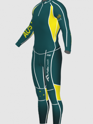Podiumwear Unisex Gold Two-Piece Race Suit