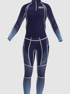 Podiumwear Women's Gold Two-Piece Race Suit