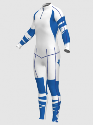 Podiumwear Unisex Silver Two-Piece Race Suit