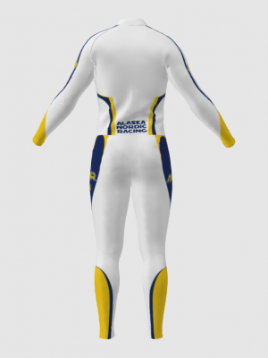 Podiumwear Unisex Silver Two-Piece Race Suit