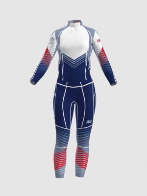 Podiumwear Women's Gold Two-Piece Race Suit