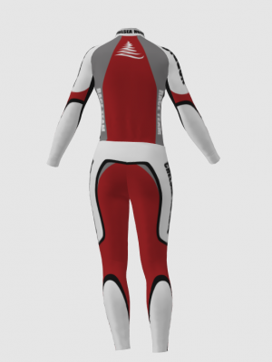 Podiumwear Women's Silver Two-Piece Race Suit