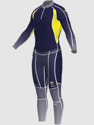 Podiumwear Unisex Gold Two-Piece Race Suit