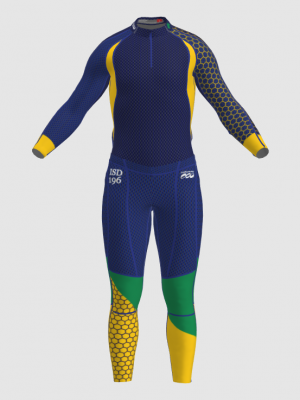 Podiumwear Unisex Gold Two-Piece Race Suit