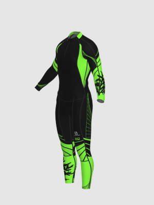Podiumwear Unisex Gold Two-Piece Race Suit