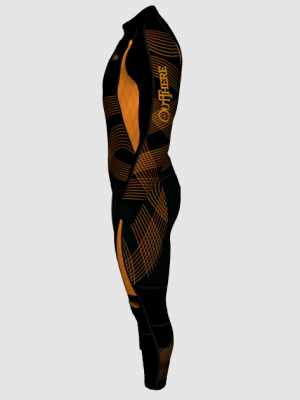 Podiumwear Unisex Gold Two-Piece Race Suit