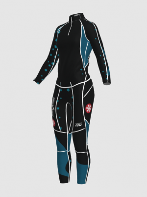 Podiumwear Women's Gold Two-Piece Race Suit