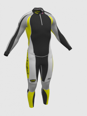 Podiumwear Unisex Gold Two-Piece Race Suit