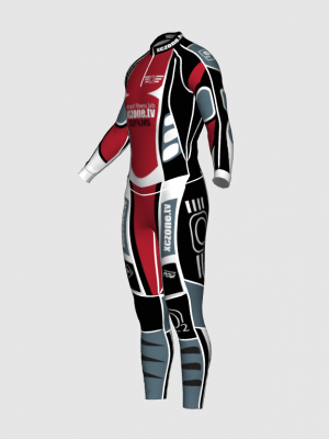 Podiumwear Unisex Gold Two-Piece Race Suit