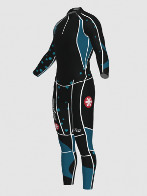 Podiumwear Unisex Gold Two-Piece Race Suit