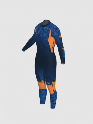 Podiumwear Unisex Gold Two-Piece Race Suit