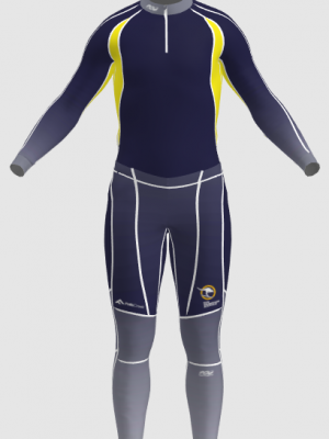 Podiumwear Unisex Gold Two-Piece Race Suit