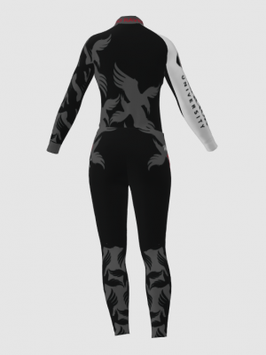 Podiumwear Women's Silver Two-Piece Race Suit