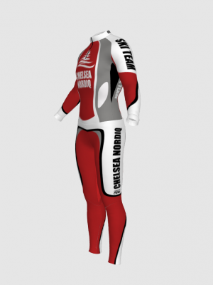 Podiumwear Unisex Silver Two-Piece Race Suit