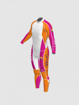 Podiumwear Unisex Gold Two-Piece Race Suit