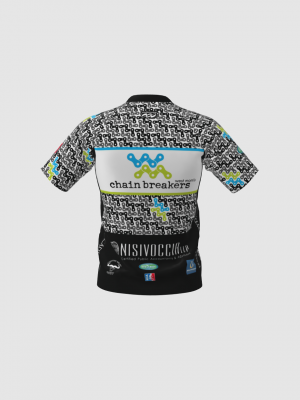 Podiumwear Men's Silver Short Sleeve MTB Jersey - New Fabric 2025!