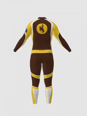Podiumwear Unisex Gold Two-Piece Race Suit