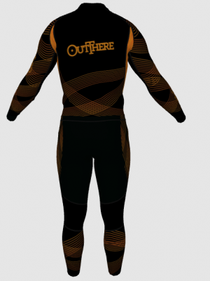 Podiumwear Unisex Gold Two-Piece Race Suit