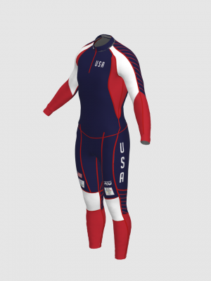 Podiumwear Unisex Gold Two-Piece Race Suit