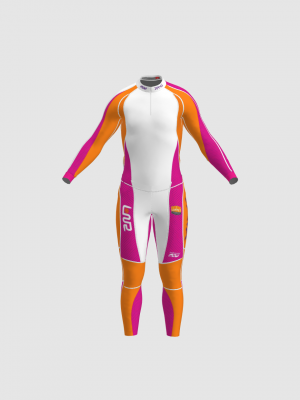 Podiumwear Unisex Gold Two-Piece Race Suit