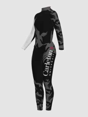 Podiumwear Women's Silver Two-Piece Race Suit