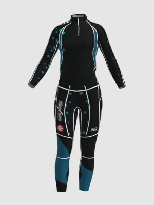 Podiumwear Women's Gold Two-Piece Race Suit