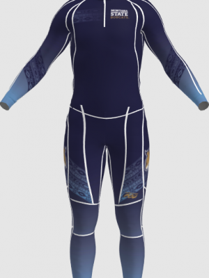 Podiumwear Unisex Gold Two-Piece Race Suit