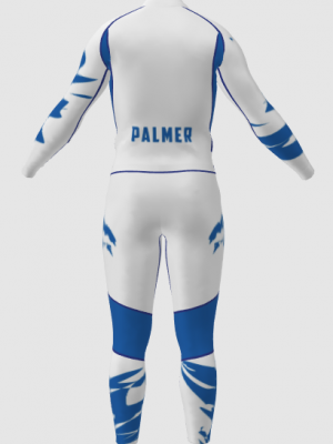 Podiumwear Unisex Gold Two-Piece Race Suit