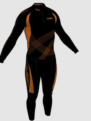 Podiumwear Unisex Gold Two-Piece Race Suit