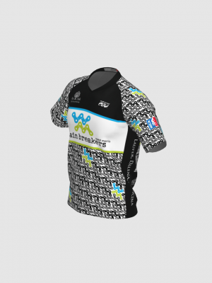 Podiumwear Men's Silver Short Sleeve MTB Jersey