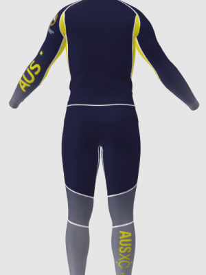 Podiumwear Unisex Gold Two-Piece Race Suit